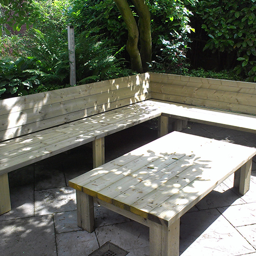Loungeset hout, douglas hout of geimpregneerd vuren